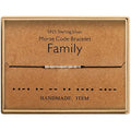 KGBNCIE Inspirational Gifts for Women, Morse Code Funny Gifts Bracelets for Women, S925 Sterling Silver Morse Code Bracelets Friend Gifts - style: 21 Family