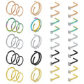 Mayhoop 20g Nose Rings Hoops And Studs For Women Men - Hypoallergenic 316L Surgical Stainless Steel L Shape Nose Screw Bone Silver Rose Gold Black Rainbow Pack 28Pcs - color: Mix A