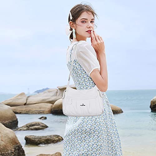 Angel Kiss Crossbody Bags for Women, Ladies Shoulder Handbags and Purses Medium Faux Leather Pocketbooks | Ladies - color: 25white