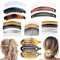 18 Pieces Banana Hair Clips Classic French Hair Comb Set Fishtail Plastic Twist Hair Clip Ponytail Accessories for Women Girls, 6 Styles（style3） - color: black,white, brown（style3）