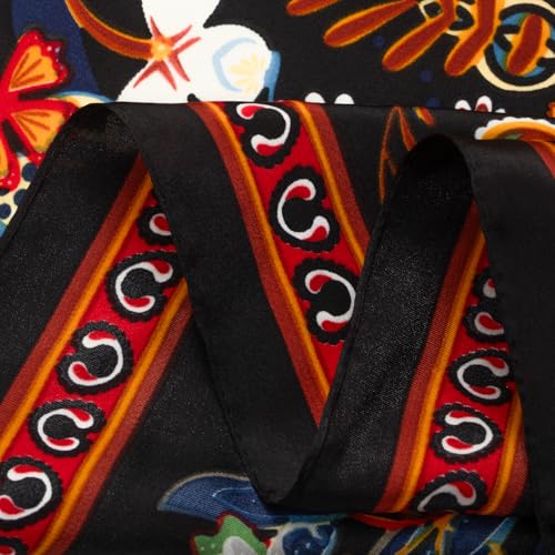 RIIQIICHY Women Head Hair Scarf Like Satin Silk Scarf Sleeping Hair Wrapping Night 27.5" - color: C009