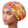 Comfy Slouchy Beanie Ideal Gift for Family & Friends Stylish Headwear Dark Orange Print - color: Dark Orange Print