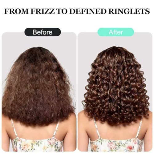 Curl Defining Brush for Thick Coily Hair, Firm-Bristle TPEE Detangling Brush for Coarse 4A–4C Curls, Dual-Sided Wide & Narrow Tooth Brush for Wet & Dry Curl Shaping– Women & Men (Aqua Mint) - color: Aqua Mint