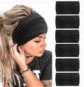Tobeffect Headbands for Women African Wide Knotted Hairbands Head Bands Hair Wraps Turbans (Black) - color: Headbands Black