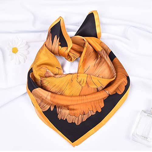 Aufeel Women's 100% Pure Mulberry Silk Small Square Scarf - Neckerchief Women - Silk Headscarf - 21" x 21" - color: Wild Passion