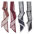 CHLINS 4PCS Satin Head Scarf for Women, Neck Hair Purse Handbag Accessory Fashion Versatile Thin Long Strip Scarf - color: Cashew
