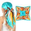 Pistha Head Scarf Bandana for Women, Satin Scarf for Hair, Large Square Silk Bandana Headscarf for Women and Men 35 Inch - style: Assorted D
