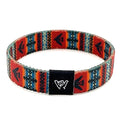 Hang Loose Bands - Southwestern Bracelet for Men, Women & Teens - Comfy Tribal Print and Boho - Western Style Reversible Wristband - Thunderbird | Medium: 7.5" (for large wrists)