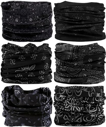 Head Wrap Headwear Headband Bandana Face Mask magic scarf for men & women - color: 6pcs. Cool
