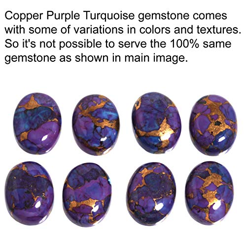 Handmade 925 Sterling Silver Plated Ring Natural Gemstone Carnelian, Rose Quartz, Tiger Eye, Crystal Oval Boho Jewelry For Women - color: Copper Purple Turquoise