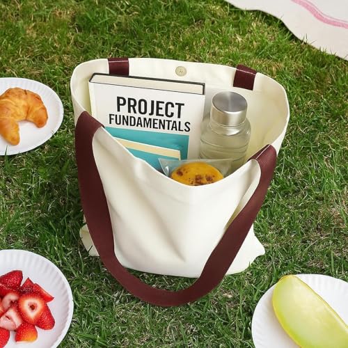 1 Pack Available Premium Canvas Reusable Tote Gift Bags,Made of Natural Canvas with Handle,Work,DIY,Shopping(Brown) - color: A2-brown 1 Pack