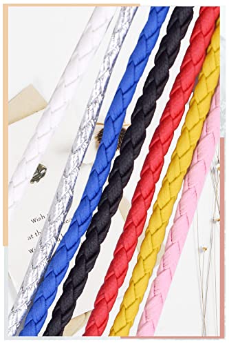 TeeYee Waist Belt Woven Knitted Rope/Chain PU leather 3 Pieces Tassel Rope Skinny Belt - color: 019redyellowblue