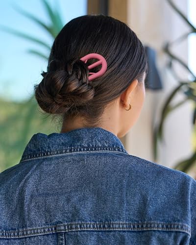 French Hair Pin for Women - U-Shaped Hair Fork for Updos, Chignons & French Twists, Durable Acrylic, Secure & Elegant Styling for All Hair Types (Dark 6 Colors (Matte)) - color: Dark 6 Colors (Matte)