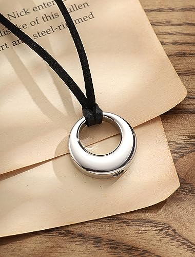 Sacina Gothic Boho Black O Ring Choker Necklace, Black Choker, Boho Emo Goth Necklace, Christmas Jewelry Gift For Women - color: Black