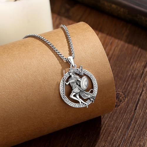 INFUSEU Mystical Hecate Triple Moon Goddess Necklaces, Divine Feminine Protection Gifts - style: Athena the Warrior