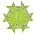 6 Pack 12 Pack Bandanas 2 Sides Printed 22inch Unisex Cowboy Kerchiefs - color: 6pack Green