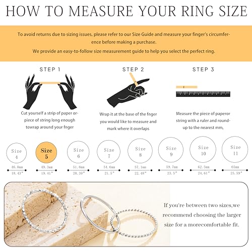 Gokeey Gold Rings for Women Non Tarnish, Dainty 14K Gold Plated Stackable Thin Thumb Ring Set Trendy Pinky Wedding Bands Engagement Rings for Women Size 4 5 6 7 8 9 10 11 - color: Silver, size: 5