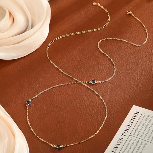 VIROMY Gold Waist Beads Chain for Women Waterproof Belly Chain Body Belt Chain Beach Accessories Body Women's Jewelry - style: Style E-GD