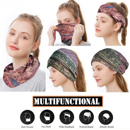 Women's Slouchy Beanie Cap Chemo Headwear Hats Scarf - color: C - Green Blue