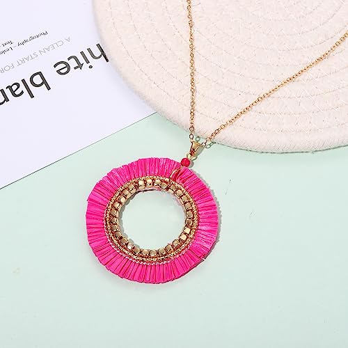 FAERLIIRY Long Tassel Pendant Y Necklace Hollow out Layered Rhombus Leaf Drop Necklace Lariat Chain Jewelry for Women