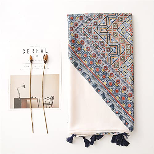 WZX Boho Scarf for Women, 70"x35" Large Lightweight Shawl Wrap for Travel, Sun Protection, Office & All-Season Wear - color: 015
