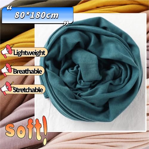 Head Wraps for Black Women, Breathable Headwrap Soft Long Hair Wraps Wide Headscarves for Locs Braids - color: Dark Teal