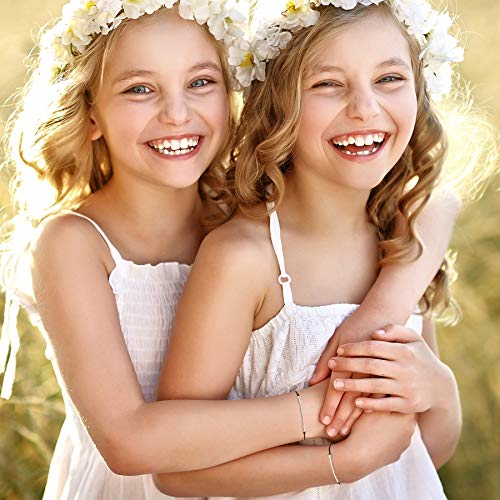 KGBNCIE Inspirational Gifts for Women, Morse Code Funny Gifts Bracelets for Women, S925 Sterling Silver Morse Code Bracelets Friend Gifts - style: 12 Big Sis-Lil Sis