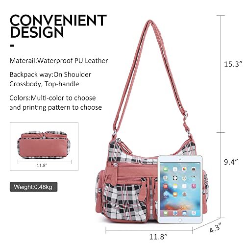 Angel Kiss Crossbody Bags for Women, Ladies Shoulder Handbags and Purses Medium Faux Leather Pocketbooks | Ladies - color: 21white/Pink