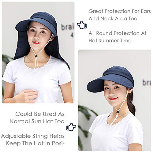 Wide Brim Sun Hat – Multifunctional UPF 50 Protection Bucket Fishing Hat Cap - color: Grey