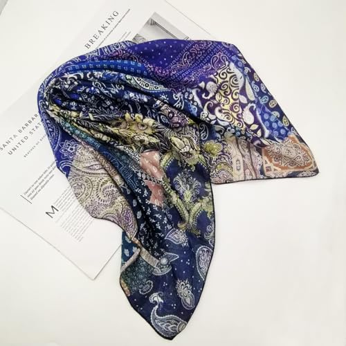 Large Cotton Bandana Lightweight Head Hair Scarf Headbands Wraps Cover Handkerchiefs for Women Men 25 x 25 inch - color: Rt01
