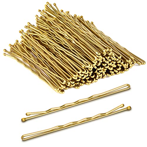 MORGLES 2.75"Long Bobby Pins for Thick Hair, 120PCS Large Bobby Pins Blonde for Women Girls with Box - color: Blonde (2.75inch)
