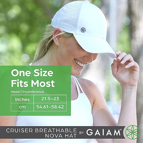 Gaiam Women's Hat-Breathable Ball Cap, Pre-Shaped Bill, Adjustable Size for Running - color: Blush, style: Hat - Cruiser Breathable Nova