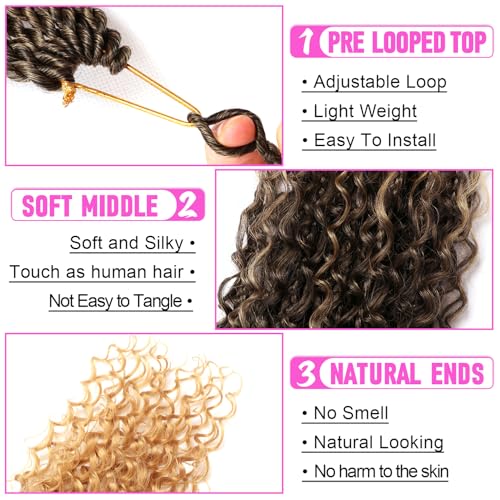 Goddess Boho Box Braids Crochet Hair-8 Packs 14 Inch Crochet Box Braids for Black Women Pre Looped (T27, 14 Inch (Pack of 8)) - color: T27, size: 14 Inch (Pack of 8)