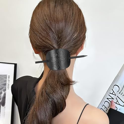 Mobestech Hairpin Head Pieces for Women - Hair Clips, Bun Hair Pieces, Ponytail Holders, Leather Barrettes & Hair Sticks