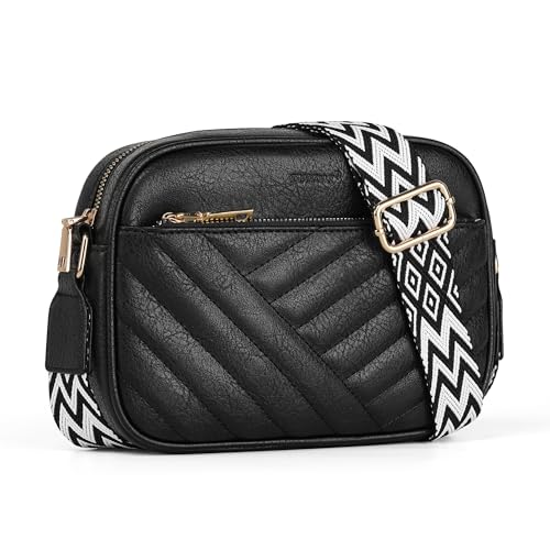 TANTOMI Small Crossbody Bags for Women Trendy, Cell Phone Purses Wallet with 4 Card Slots, Small Purses with Adjustable Strap - color: Black
