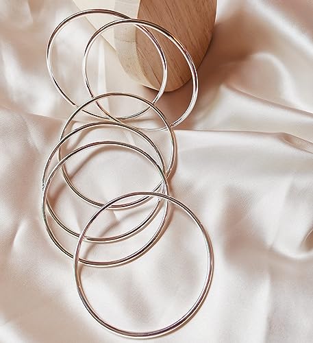Sterling Silver Bangle Bracelets for Women,Fashion Jewelry Simple Adjustable 925 Silver Cuff Bangles for Women Mom Wife Valentine Mothers Day Gift - color: Silver-A2