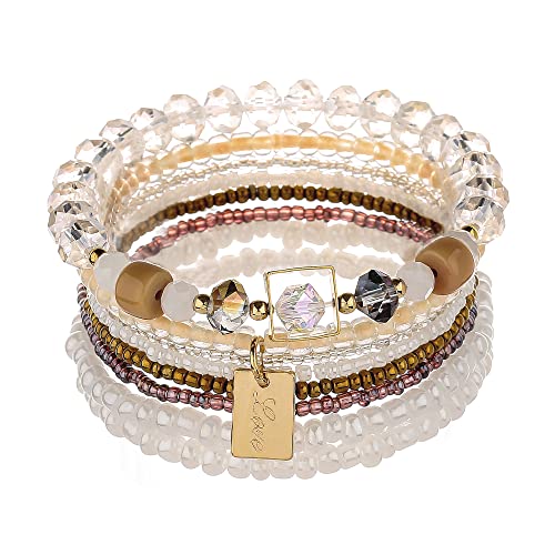 6 sets Bohemian Multilayer tassels bracelet Handmade Wrap Bracelets Bangle Jewelry Bracelets for Women - color: JA6-5