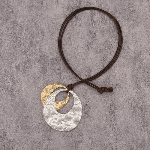 Chunky Necklace for Women Boho Pendant Necklace Statement Western Choker Necklaces for Women Vintage Bohemian Jewelry - style: Bohemian Style Necklace