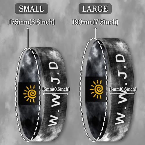 4 Pcs Surfer Beach Bracelets for Men Women Inspirational Elastic Comfy Summer Reversible Wristband Gifts Friendship Bracelets - color: WWJD-Bracelets, size: (6.8") Small