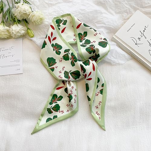 4 Pack Purse Scarf Handbags For Women,Boho Scarrves for Bag Hair Accessories Handle Fashion Lightweight - color: Green
