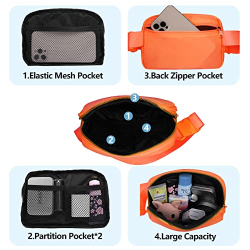 VOROLO Fanny Pack For Women And Men Crossbody Bag Belt Bag with Adjustable Strap Graduation Gifts Orange - color: Orange, style: 1 Pack Fanny Pack