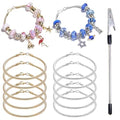 Exway 10 Pcs Snake Charm Bracelet Chain 7.0 Inch Gold and Silver Charm Bracelet Kit Snake Chain Bracelets Chain for Christmas DIY Women Jewelry Making Gifts - color: gold+silver, size: 7.0in