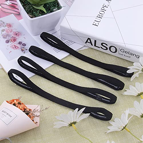 Duufin 20 Pieces Elastic Headbands Non Slip Sport Headband Black Workout Headband Sweatband Fashion Yoga, Running Elastic Sports Headbands for Women, Men and Girls - color: Black