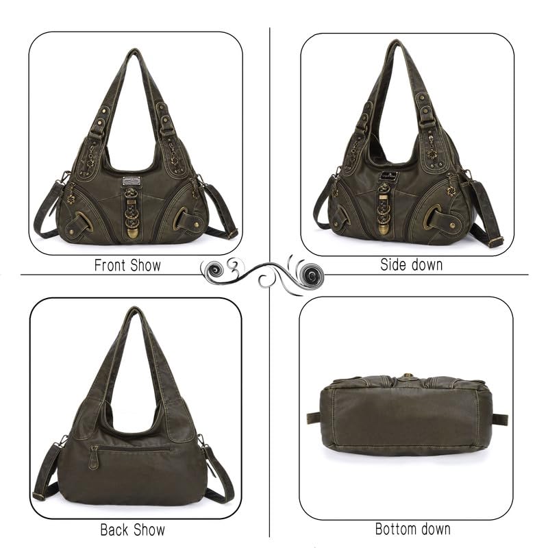 Angelkiss Hobo Purses and handbags for Women Satchel Handbag Women Purses Large Daily Shoulder Bags | Purses - color: 801green