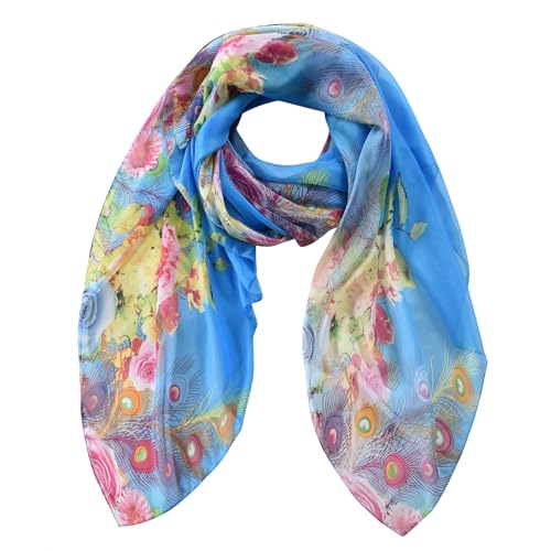 Womens Sexy Bohemian Floral Beach Cover Up Sarong Wrap Swimsuit Beachwear - color: A-blue