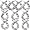 10 Pcs Long Thin Small Skinny Scarf Satin Neck Tie Ribbon Choker for Women Girls - color: Dot White
