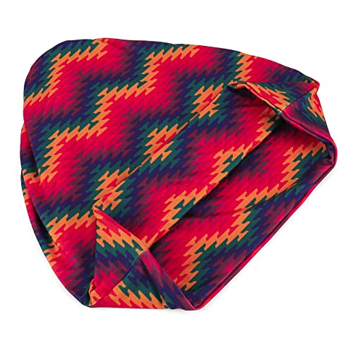 KAKU NANU Women Turban Chemo Beanies Pre Tied Caps Baggy Slouchy Headwear Sleep Scarf - color: Zigzag Lines