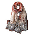Silk Scarf Mulberry Silk Fashion Scarves Long Lightweight Shawl Wrap … - color: W17