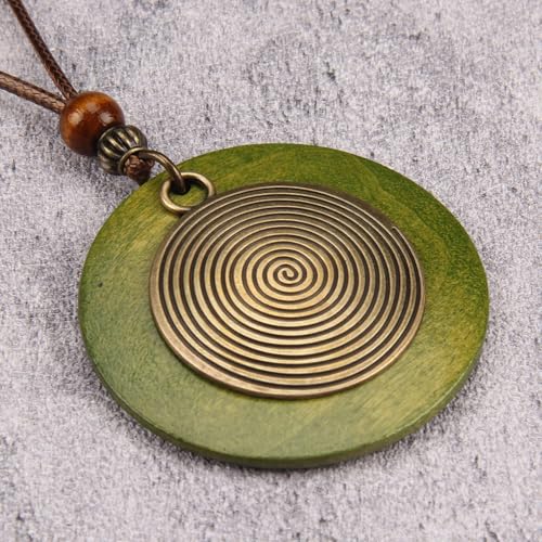 Leather Necklace for Women Vintage Boho Necklaces Black Cord Choker With Pendant Casual Chunky Leather Necklace Trendy - style: Boho Wooden Necklace