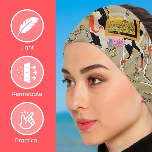 dscarf Womens Neck Scarf 21"x21" Small Square | Headband Scarf Ethnic Bandana Head Scarf Flowering Breathable Lightweight - color: Ethnic Design 4